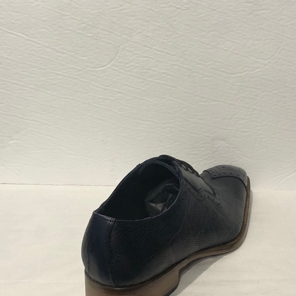 Duca shoes Italian leather navy point toe oxford - Picture 4 of 5